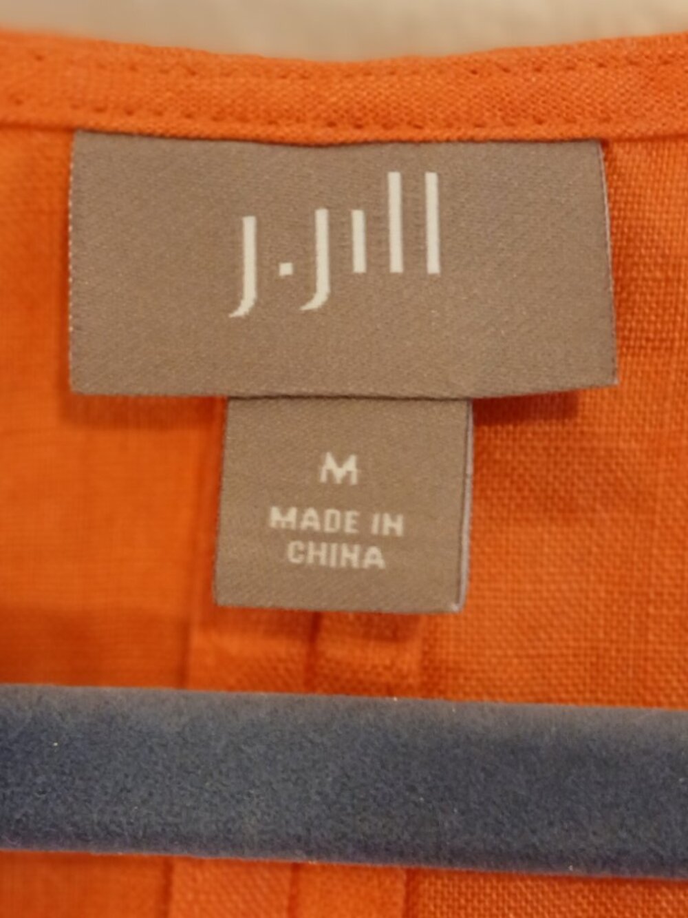 J Jill Women's Orange 100% Linen Sleeveless Shift Dress - Picture 7 of 9